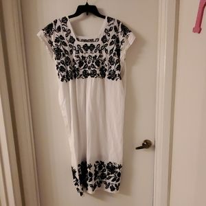 Frida Kahlo style embroidered dress